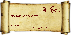 Major Zsanett névjegykártya