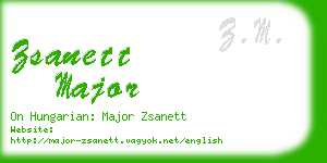 zsanett major business card